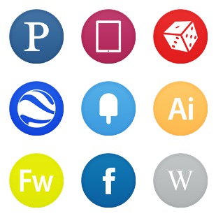 Circle icon sets preview