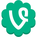 social, vine, round, flower, media icon