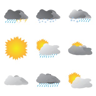 Weather Vector icon sets preview