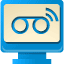 b, online, voice mail icon