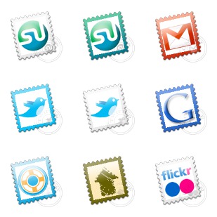 Social Post Stamps icon sets preview