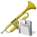 trumpet,save,instrument icon