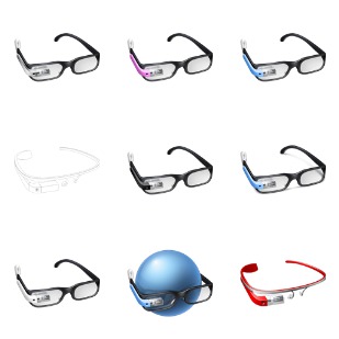 Google Glass icon sets preview