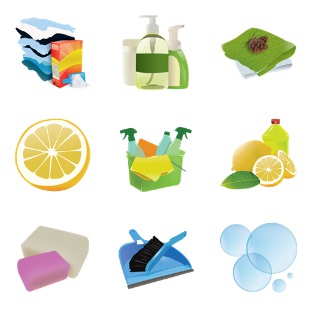 Cleaning icon sets preview