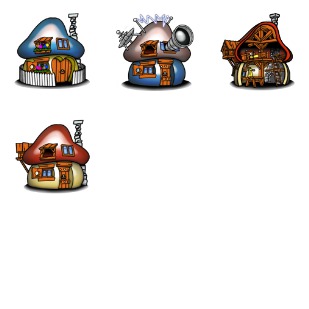 Smurf Houses icon sets preview