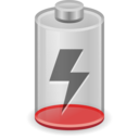 battery empty charging icon