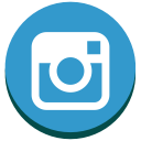 round, social media, instagram icon