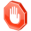 warning, abort, terminate, attention, red, cancel, stop, alert, control, hand, pause icon