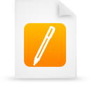 document, paper, orange, file icon