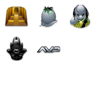 Alien Vs. Predator icon sets preview