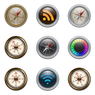 Compass icon sets preview