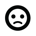 Monotone, Sad, Smiley icon