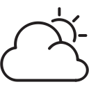 cloud, overcast, weather, cloudy, sun icon