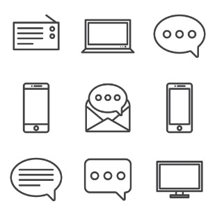 Communication icon sets preview