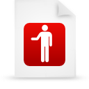 file, red, paper, document icon