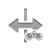 binoculars, flip, horizontal icon