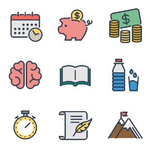 aami flat: New Year Resolutions! icon sets preview