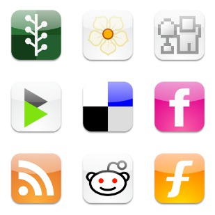 Web 2.0 Social Bookmarks icon sets preview