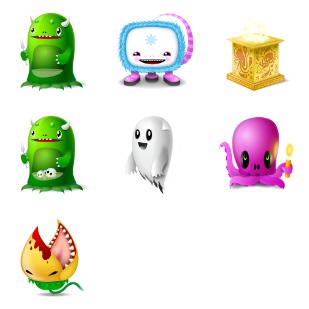 Monsters icon sets preview