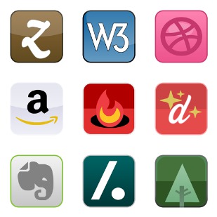 Shiny Social 2 icon sets preview