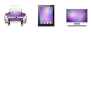 Devices icon sets preview