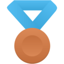 bronze metal blue icon