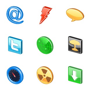 Free 3d Glossy Icon Set icon sets preview