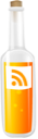 upright, feed, bottle, rss icon
