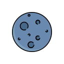 crater, weather, meteorology, full moon, sign, moon icon
