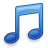 Music note blue icon