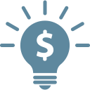 money, bulb, marketing, light, idea, business, solution icon