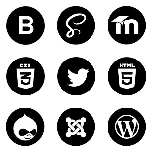 Black icon sets preview