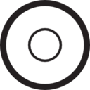 Circles of a plate from top view icon
