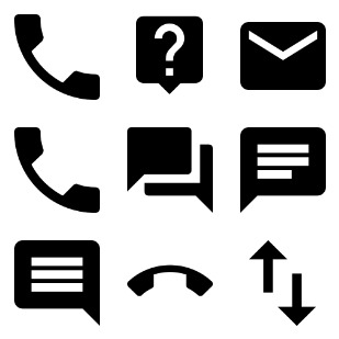 Material Communication icon sets preview