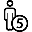 Five persons symbol icon