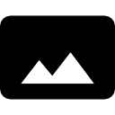 Panoramic mountain photography icon
