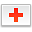 Cross, Flag, Red icon