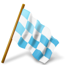 Azure, Chequered, Flag, Map, Marker, Right icon