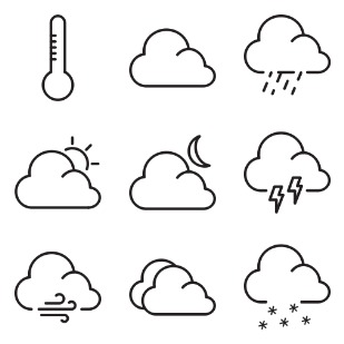 Weather icon sets preview