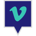 media, logo, social, vimeo icon