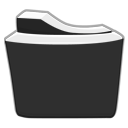 black, folder icon