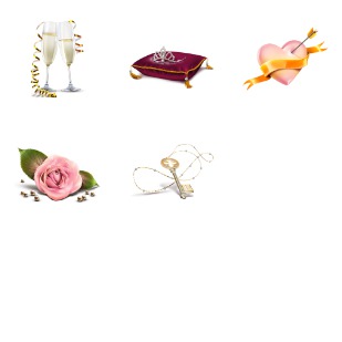 Gentle Romantic icon sets preview