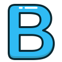 b, letters, alphabet, blue, letter icon