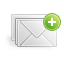 message, envelop, letter, add, mail, plus, email icon