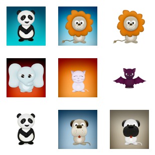 Cute Critters icon sets preview