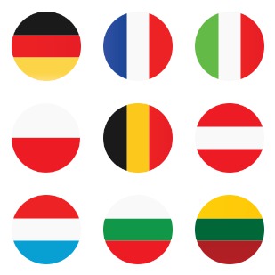 European Country Flags icon sets preview