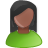 profile, woman, black, member, user, people, human, account, person, green, female icon
