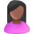 woman, account, member, profile, user, black, person, pink, human, female, people icon