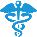 Health Sign blue icon