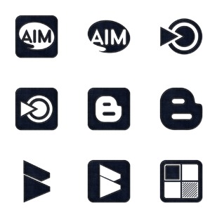 Blue Jeans Social Media icon sets preview